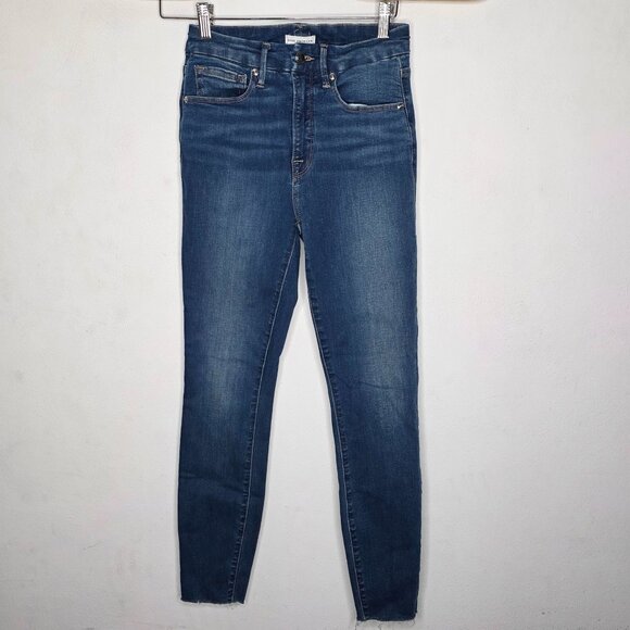 Good American Medium Wash Blue Skinny Jeans Women's Size 4 / 27 - Picture 1 of 6